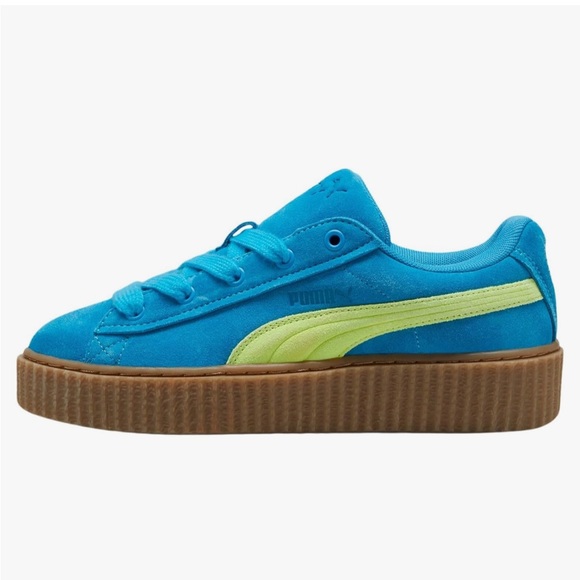 Fendy Puma Creeper Phatty By Rhianna NWOT Women’s Size 6 Blue Neon Green - Picture 4 of 13